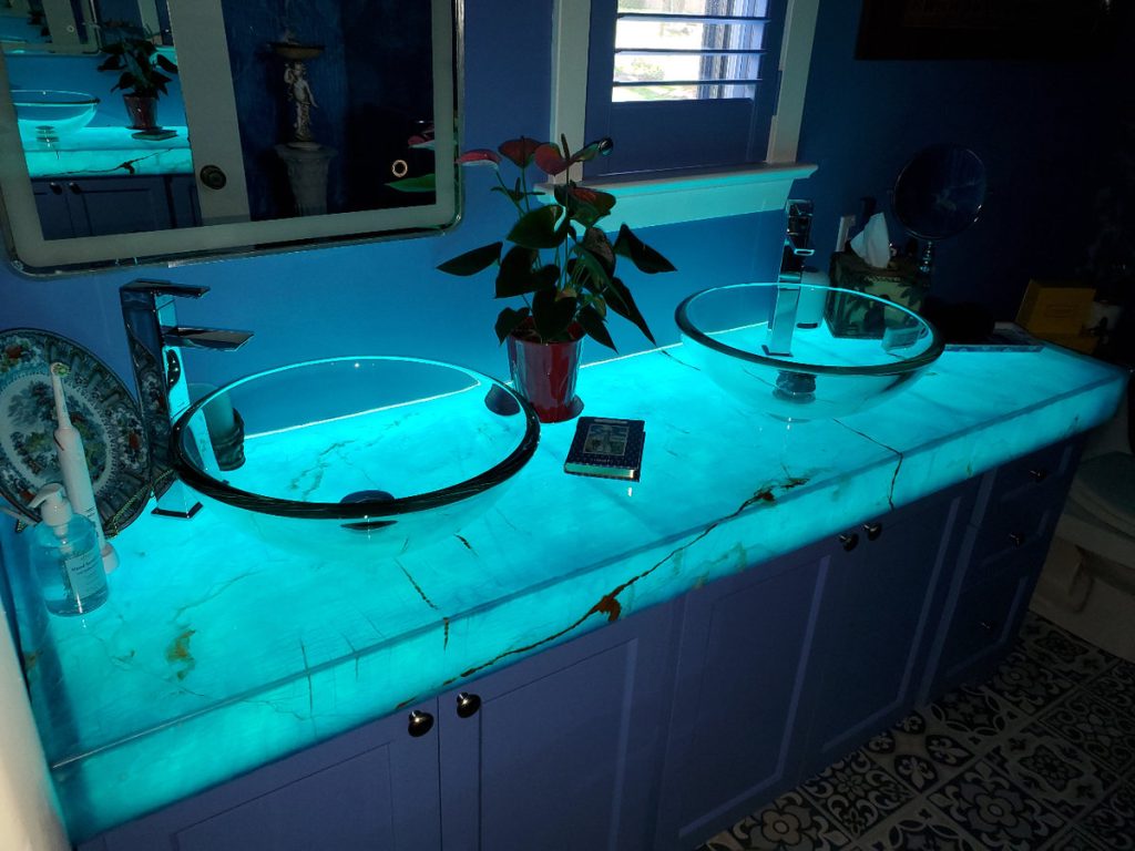 Glowing Vanity Countertop