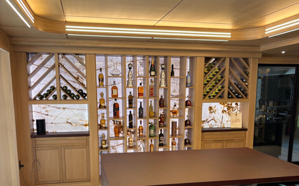 white-backlit-wine-wall-design
